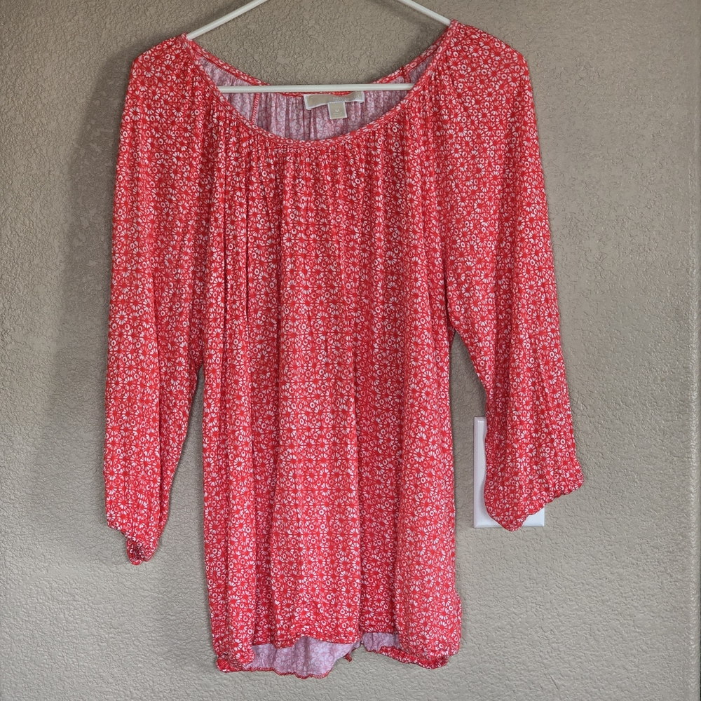 Michael‎ Kors Red Patterned Blouse